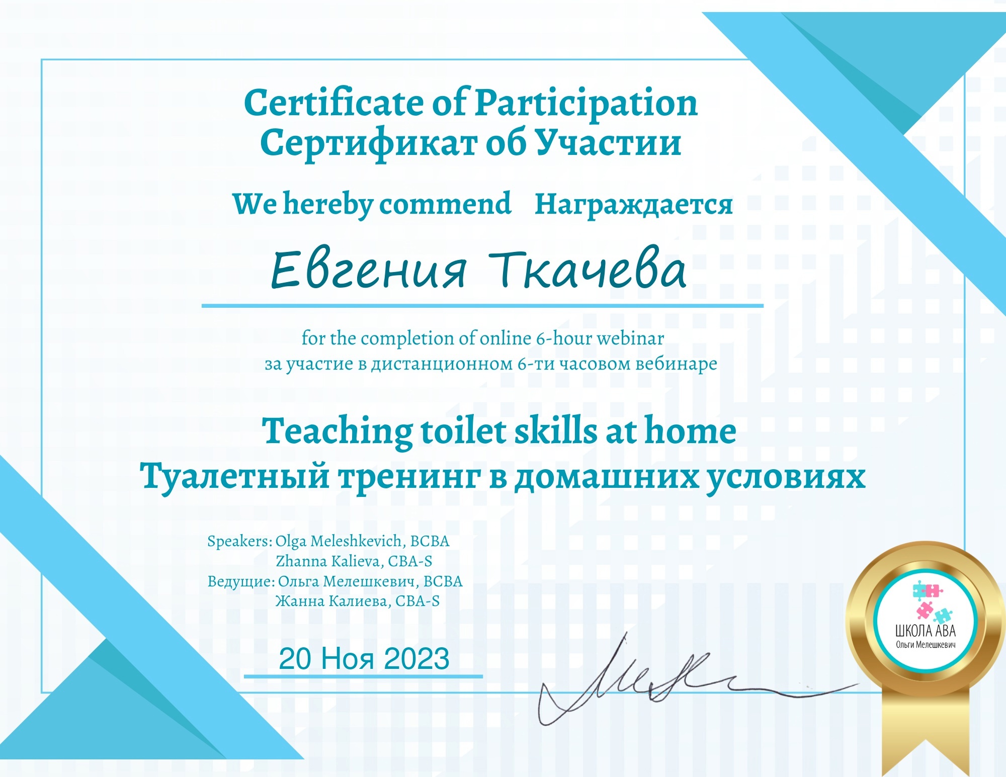 Сертификат специалиста
